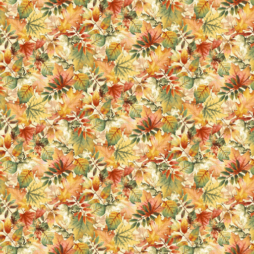 Fall Into Autumn - by the yard - by Art Loft for Studio E - 7251-33 Fall - Changing leaves on cream