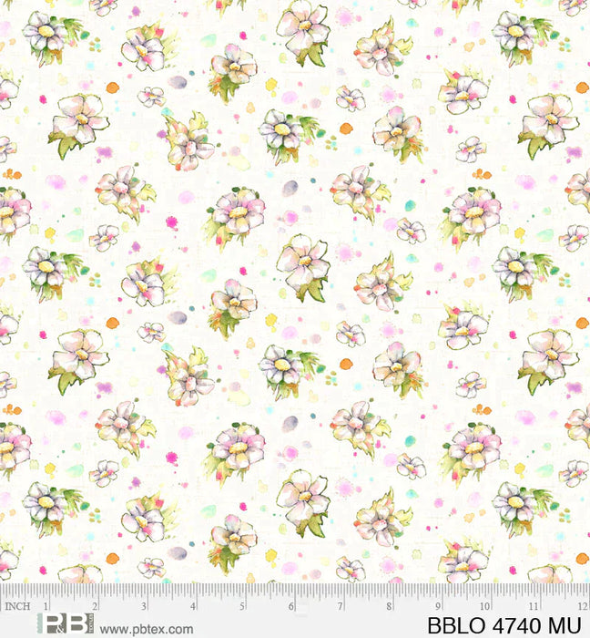 Boots and Blooms - Sillier than Sally Designs - by P&B Textiles - Watercolor - PROMO Fat Quarter Bundle (13) 18" x 22" Pieces - Option to include Pillow panels!