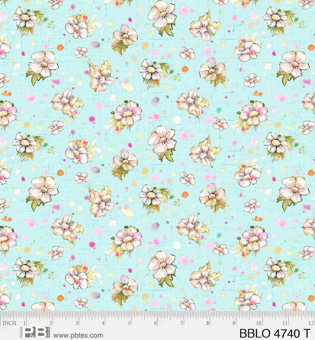 Boots and Blooms - Sillier than Sally Designs - running yardage - per yard - by P&B Textiles - Tonal - Yellow - BBLO-4739 - Y