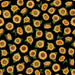 Sunflower Print on Black Fabric by Dan Morris for QT Fabrics at RebsFabStash