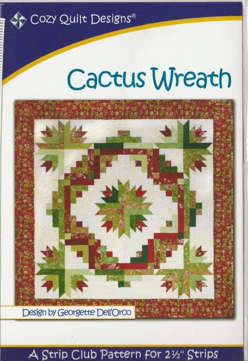Cactus Wreath - Pattern - Cozy Quilt Designs - by Georgette Dell'Orco - RebsFabStash
