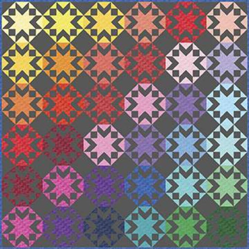 Kaleidoscope Stars Quilt Kit - Riley Blake Designs - Featuring Crayola Kaleidoscope fabrics - Pattern by Gerri Robinson - RebsFabStash