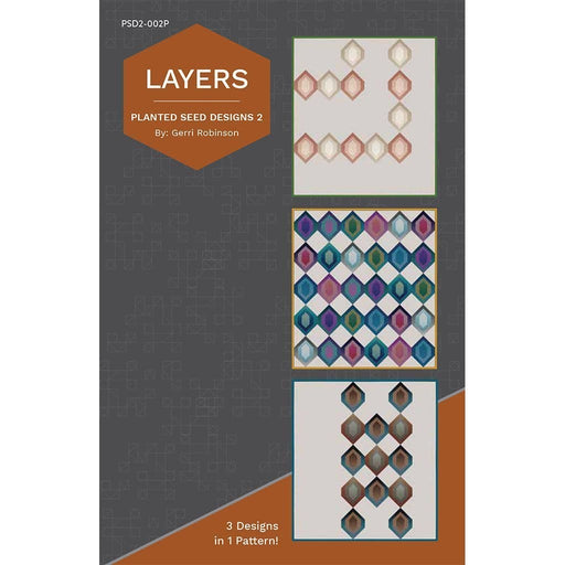 New! Layers - Planted Seed Designs 2 - Quilt pattern - by Gerri Robinson - Uses Gem Stones fabrics by Riley Blake Designs! - RebsFabStash