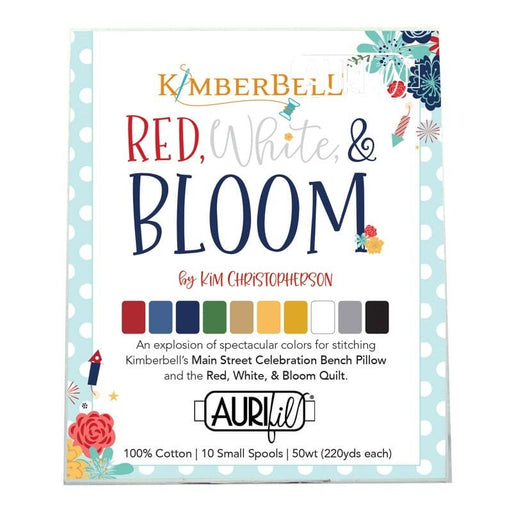 New! Red, White, & Bloom Quilt - AURIFIL Thread Kit - by Kimberbell for Maywood Studio - 10 Spools - RebsFabStash