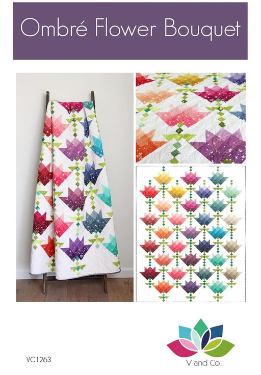 Ombre Flower Bouquet - Quilt Pattern - Vanessa Christenson - V and Co. - pieced - RebsFabStash