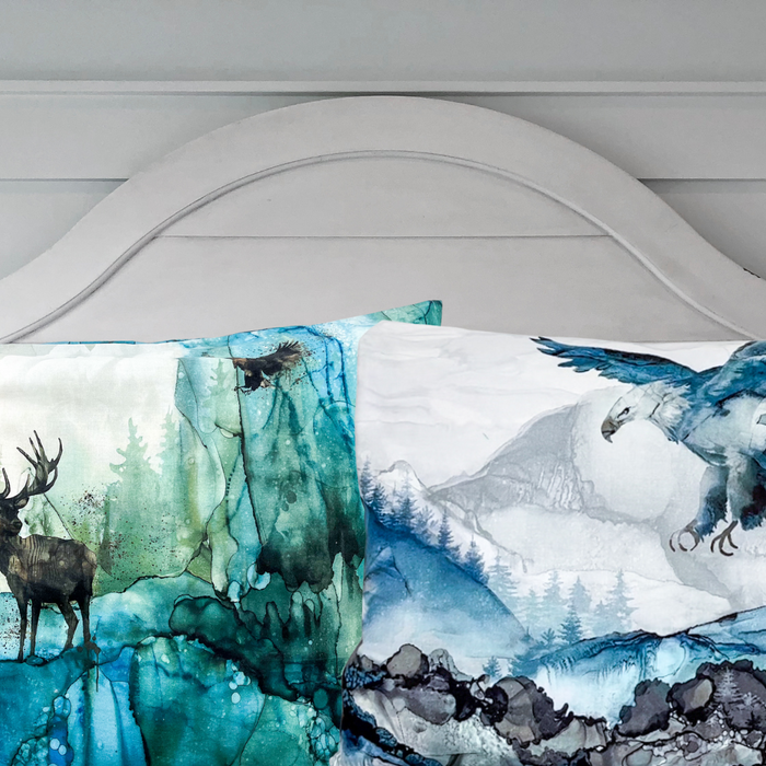 Panel Pillow Case Whispering Pines Soar by Melanie Samra for Northcott