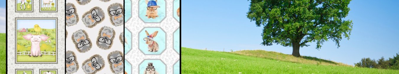 A meadow background with henry glass animal panels in front
