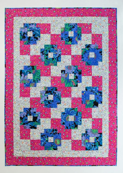 Quilts In A Jiffy - Quilt PATTERN book - by Donna Robertson of Fabric Cafe - 3 Yard Quilts - 8 different patterns