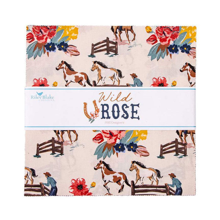 Wild Rose - Layer Cake - (42) 10" Squares - Stacker - by Riley Blake Designs -10-4040-42-RebsFabStash