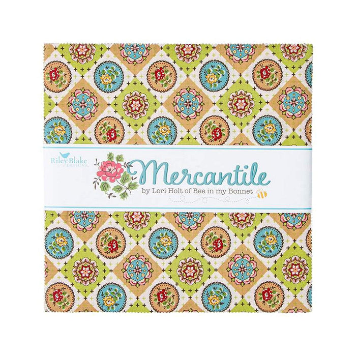 SHIPPING NOW! - Mercantile Layer Cake - 10" Squares - 10" Stacker - by Lori Holt of Bee in my Bonnet for Riley Blake Fabrics