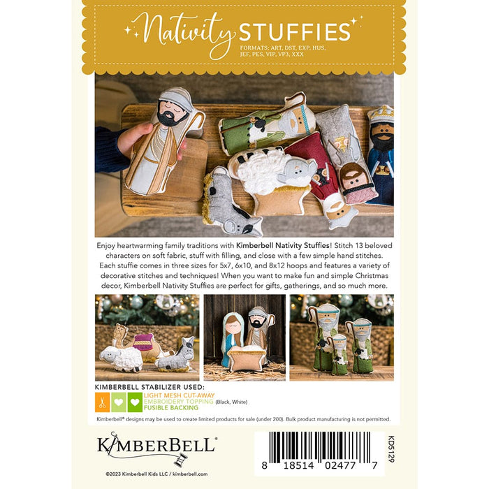 Kimberbell Nativity Stuffies Machine Embroidery CD - KD5129 - Plush - religious