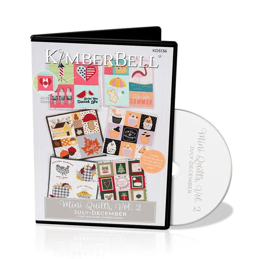 Kimberbell - Mini Quilts, Vol. 2 July-December - Machine Embroidery CD - KD5136-Quilt Kits & PODS-RebsFabStash