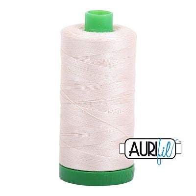 Aurifil - Mako Cotton Thread - 1094 yds/1000m - LIGHT SAND - 40 wt - 1040-2000