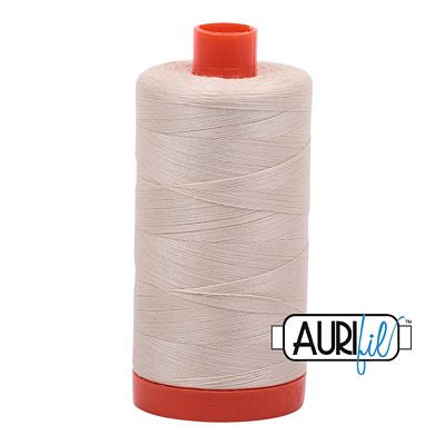 Aurifil - Mako Cotton Thread - 1422 yds/1300m - LIGHT BEIGE - 50 wt - 1050-2310