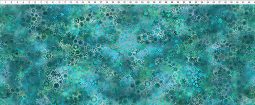 Prism Fabric Collection - Jason Yenter - In The Beginning Fabrics - 13JYQ-1 - By The Yard - aqua flowers