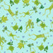 Frogs & Fronds - per yard - Quilting Treasures - Tossed Frogs - Aqua - 29290-Q-Yardage - on the bolt-RebsFabStash