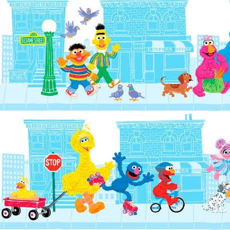 Sesame Street - per yard - Quilting Treasures - Cookie Monster - Red - 27536 R