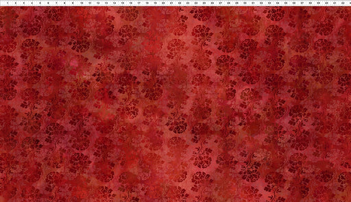 Prism Fabric Collection - Jason Yenter - In The Beginning Fabrics - 2JYQ-1 - By The Yard - Red floral tonal