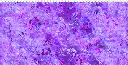Prism Fabric Collection - Jason Yenter - In The Beginning Fabrics - 3JYQ-3 - By The Yard - purple flowers - floral tonal