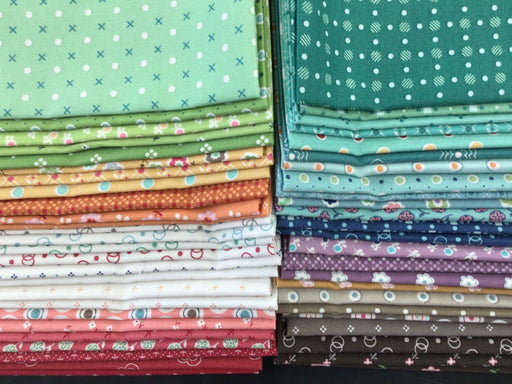 PROMO - Bee Dots Fabric Collection - Lori Holt - Riley Blake - HALF YARD BUNDLE (50) 18" x 41" pieces!-Half Yard/Bundles-RebsFabStash