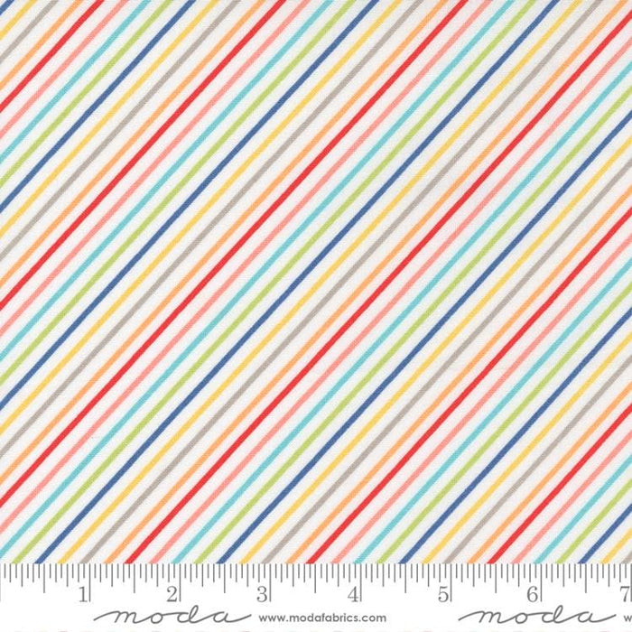 Simply Delightful - Stripes - by the yard - by Sherri & Chelsi - Moda - 37646 11-Multi
