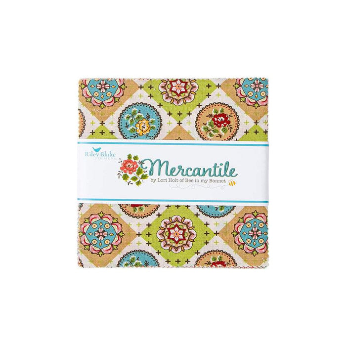 SHIPPING NOW! - Mercantile Charm Pack - 5" Squares - 5" Stacker - by Lori Holt of Bee in my Bonnet for Riley Blake Fabrics