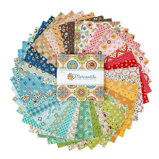 SHIPPING NOW! - Mercantile Charm Pack - 5" Squares - 5" Stacker - by Lori Holt of Bee in my Bonnet for Riley Blake Fabrics-Charm Packs-RebsFabStash