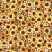 Fall Into Autumn - by the yard - by Art Loft for Studio E - 7256-44 Fall - Packed Sunflowers on Charcoal Wood Grain
