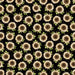 Autumn Elegance - by the yard - by Kitten Studio for Henry Glass - 729M - 99 black - Tossed Sunflowers on Black