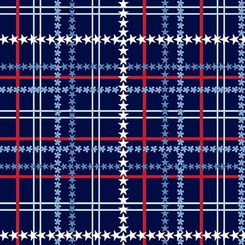 Star-Spangled Beach - Per Yard - by Sharon Lee for Studio E - Patriotic Panel - 7490-77-Navy