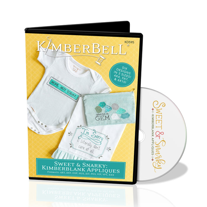Sweet & Snarky: Kimberblank Appliques CD - by Kimberbell - Sayings -KD595