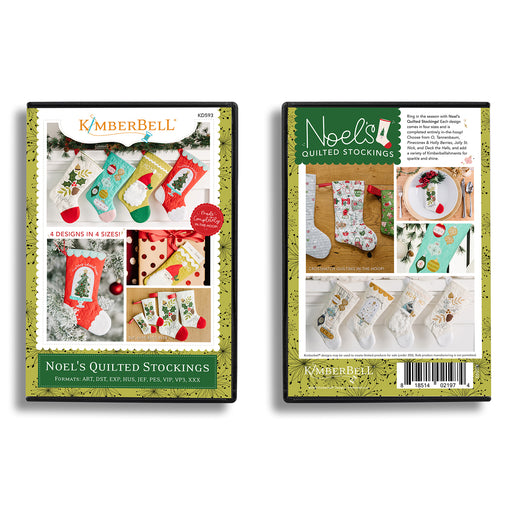 Noel's Quilted Stockings CD - by Kimberbell - Christmas - KD593-Patterns-RebsFabStash