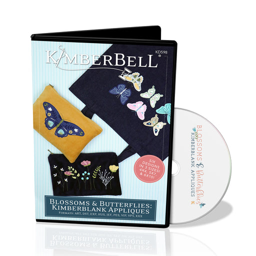 Blossoms & Butterflies: Kimberblank Appliques CD - by Kimberbell - Butterflies - Flowers -KD598-Patterns-RebsFabStash