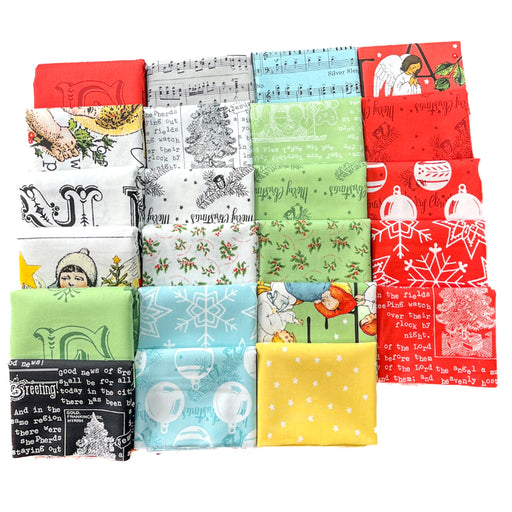 All About Christmas - PROMO Fat Quarter Bundle- (18) 18"x 21" pieces + (5) 24" Panels from the collection! Janet Wecker Frisch for Riley Blake Designs-Fat Quarters/F8s/Bundles-RebsFabStash