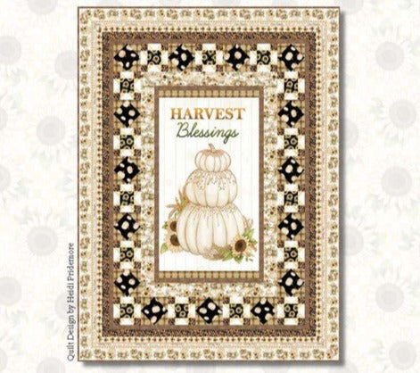 Autumn Elegance - Quilt Kit - Quilt 1 - Pattern by Heidi Pridemore - Fabric by Kitten Studio for Henry Glass - 57" x 75" - Throw Quilt