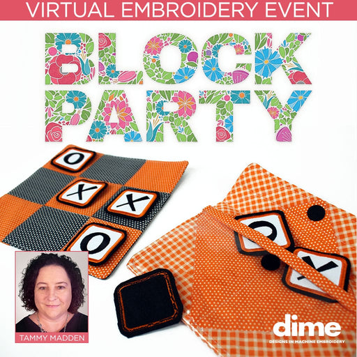 DIME - Block Party - VIRTUAL Event with RebsFabStash! April 17th @1pm Pacific-Class Fee-RebsFabStash