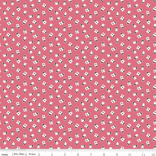 Prairie - Calico - Tea Rose - Per Yard - Lori Holt - Bee in my Bonnet - Riley Blake - Basics - C12310 - TEA ROSE-Yardage - on the bolt-RebsFabStash