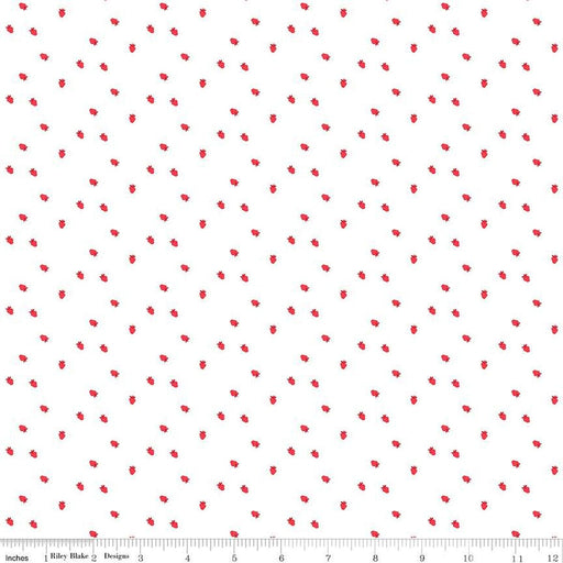 Cheerfully Red - Per Yard - By Christopher Thompson for Riley Blake Designers - Berries - C13317-WHITE-RebsFabStash