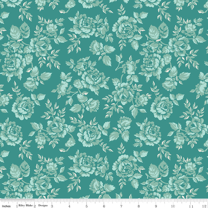 NEW! Home Town - Parry Teal - Per Yard - by Lori Holt of Bee in My Bonnet - Riley Blake Designs - C13580-TEAL