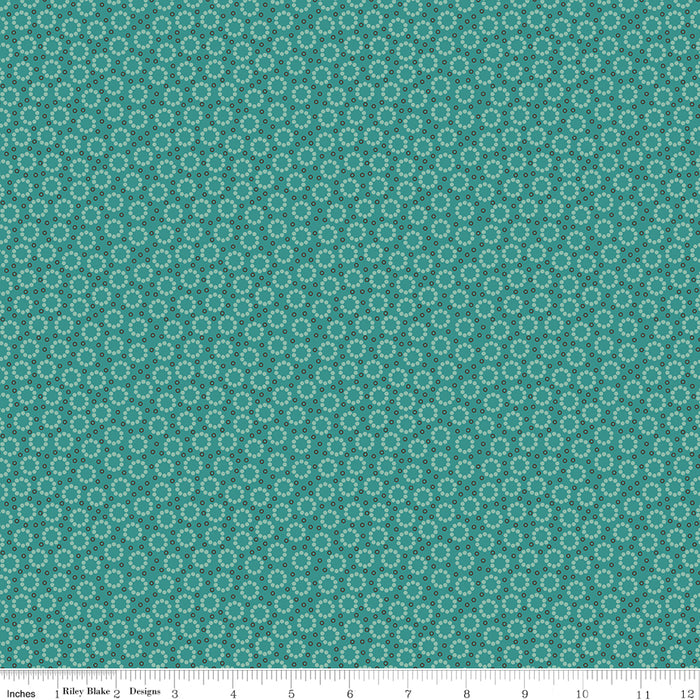 NEW! Home Town - Miller Teal - Per Yard - by Lori Holt of Bee in My Bonnet - Riley Blake Designs - C13593-TEAL