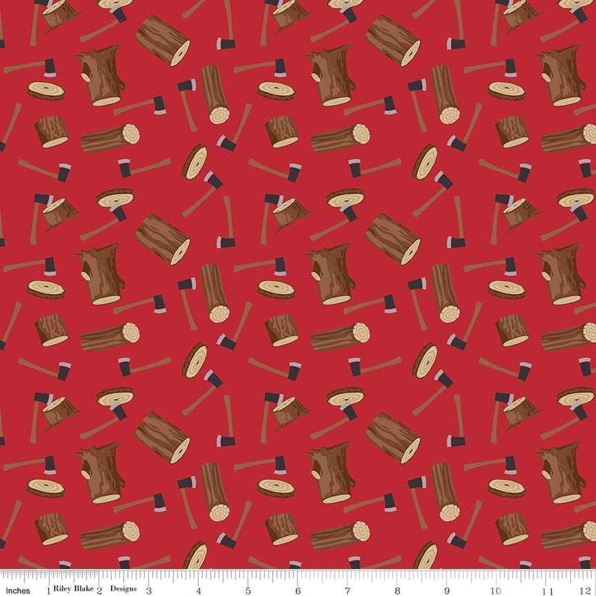 Woodsman - per yard - by Lori Whitlock for Riley Blake Designs - logs ...