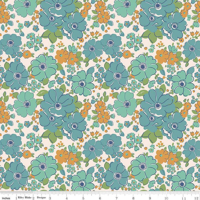 Mercantile - Lori Holt for Riley Blake Designs - Mercantile Delightful - C14388-Denim