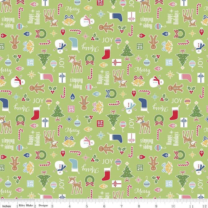 Vintage Christmas Sampler Backing Kit - 4.75 Yards of 43" wide Cozy Christmas Main Fabric - by Lori Holt - Riley Blake Designs - 3 Options - C5360