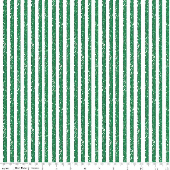 Crayola Stripe - per yard - Riley Blake Designs - Shamrock - C685 SHAMROCK-RebsFabStash