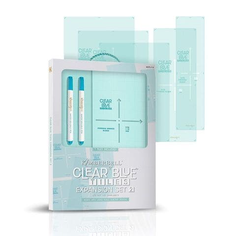 SHIPPING NOW! - Clear Blue Tiles Expansion Set #2 - by Kimberbell Designs- KDTL113- Machine Embroidery Quilting Templates