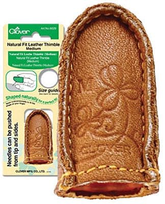 Clover - Natural Fit Leather Thimble MED - Clover Needlecraft - CL6029-RebsFabStash