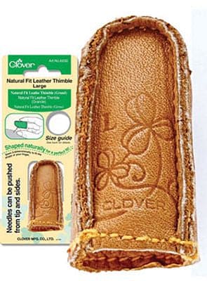 Clover - Natural Fit Leather Thimble LG - Clover Needlecraft - CL6030-RebsFabStash