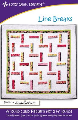 Line Breaks - Table Runner, Lap, Throw, Twin, Queen, King Quilt Pattern - Cozy Quilt Designs - designed by Daniela Stout -CQD01209-Patterns-RebsFabStash