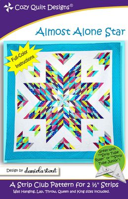 Almost Alone Star - Wall Hanging, Lap, Throw, Queen, King Quilt Pattern - Cozy Quilt Designs - designed by Daniela Stout -CQD01218