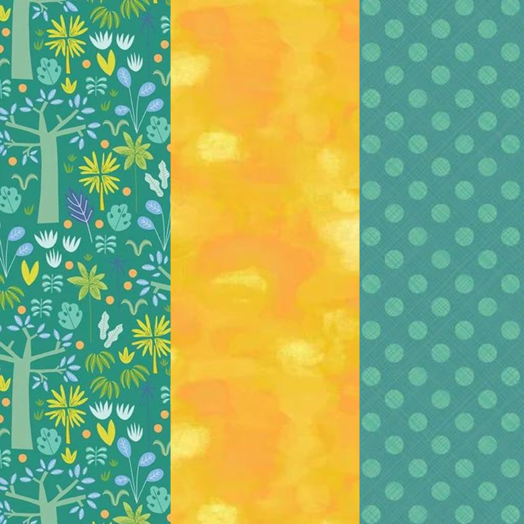 3Yard Quilt KIT Donna Robertson 3 Coordinating prints Canopy